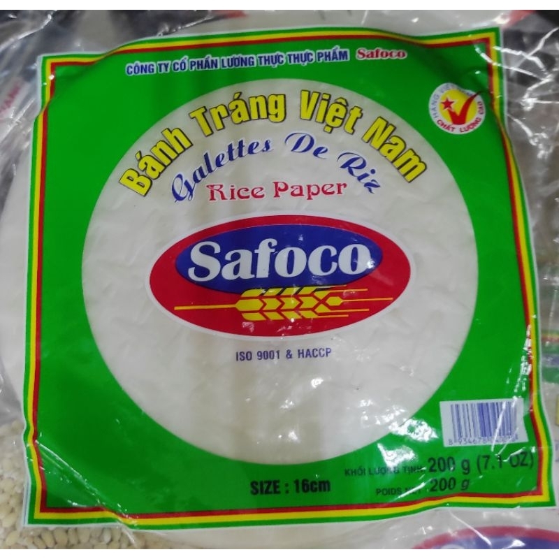 

Safoco Banh Trang Rice Paper / Kulit Lumpia 16cm - 200G (IMPORT) frr