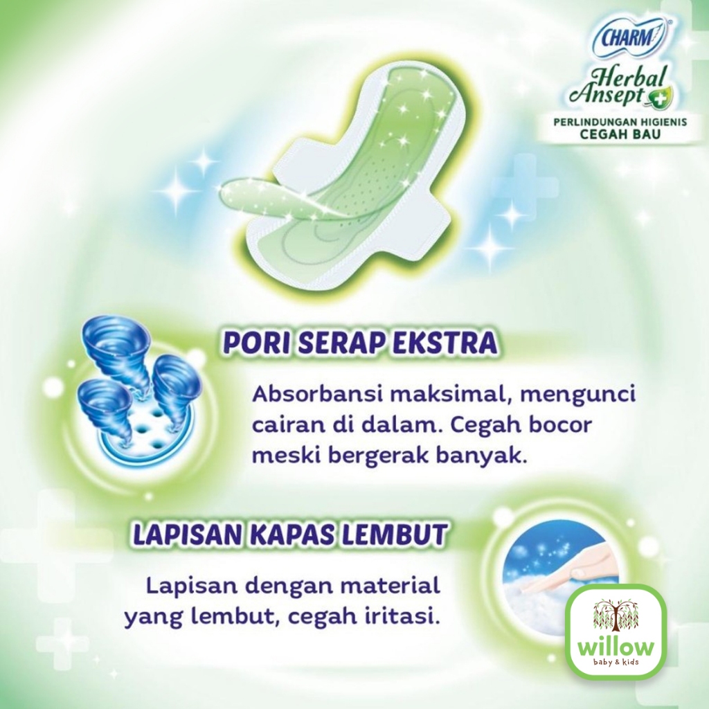 Maju Makmur Pembalut - Charm Herbal Ansept+