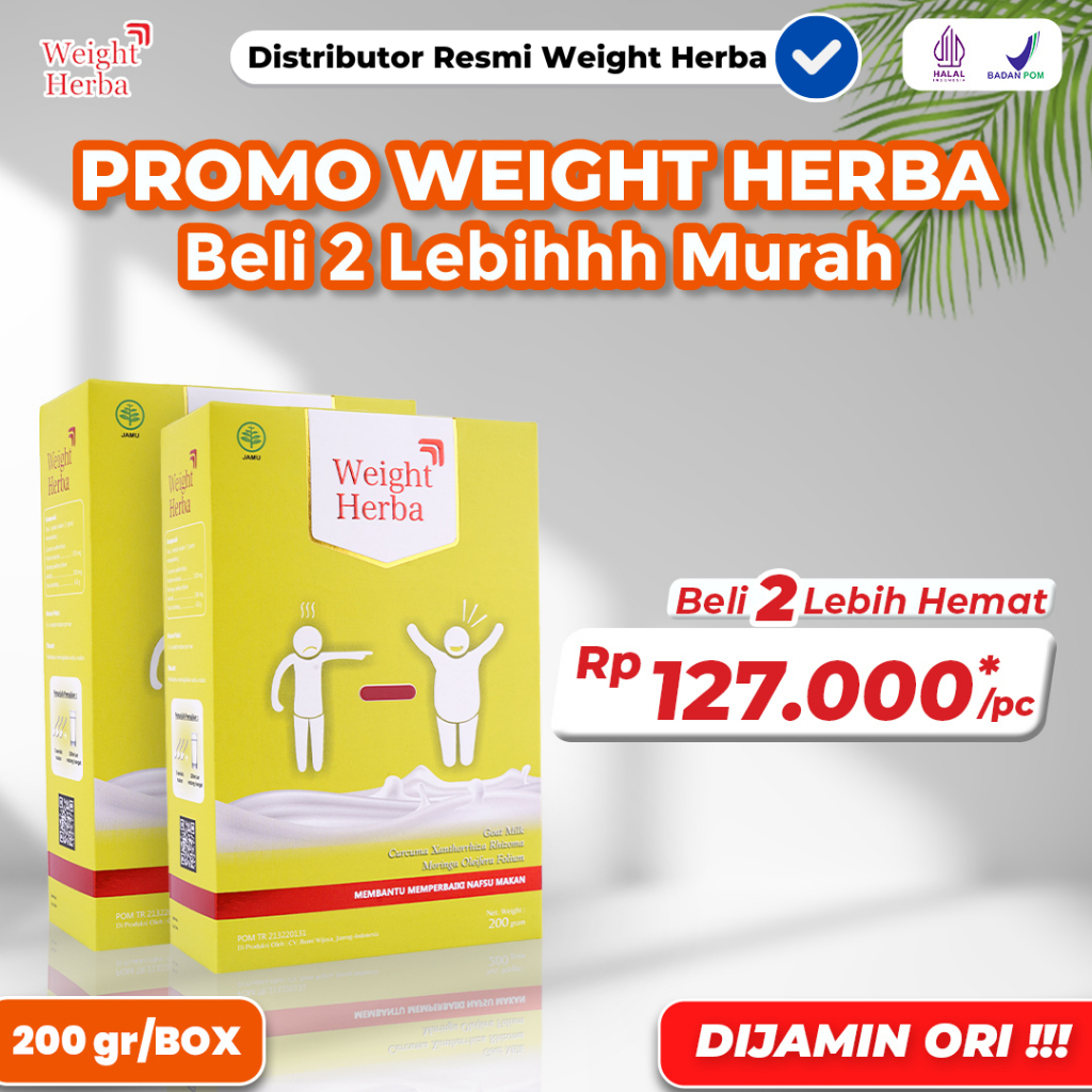 

Weight Herba Original | Susu Penambah Nafsu Makan & Berat Badan Naikkan BB Menambah Protein Tubuh