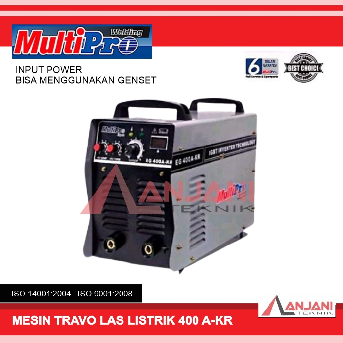 MULTIPRO EG 400 A-KR MESIN TRAVO LAS LISTRIK DC IGBT INVERTER MMA SMAW EG400A-KR / EG 400A-KR / EG40