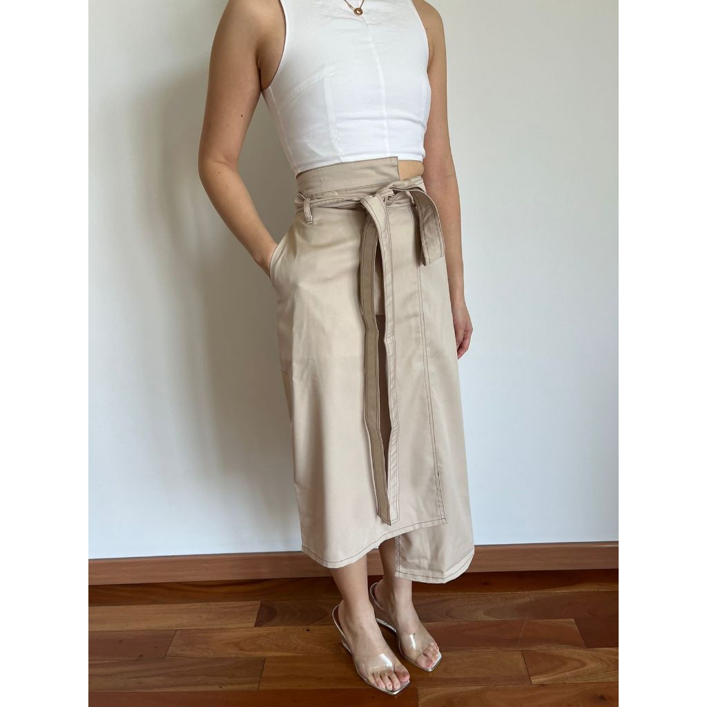 VVERVE - ALEXA SKIRT IN CREAM - ROK WANITA KOREA STYLE