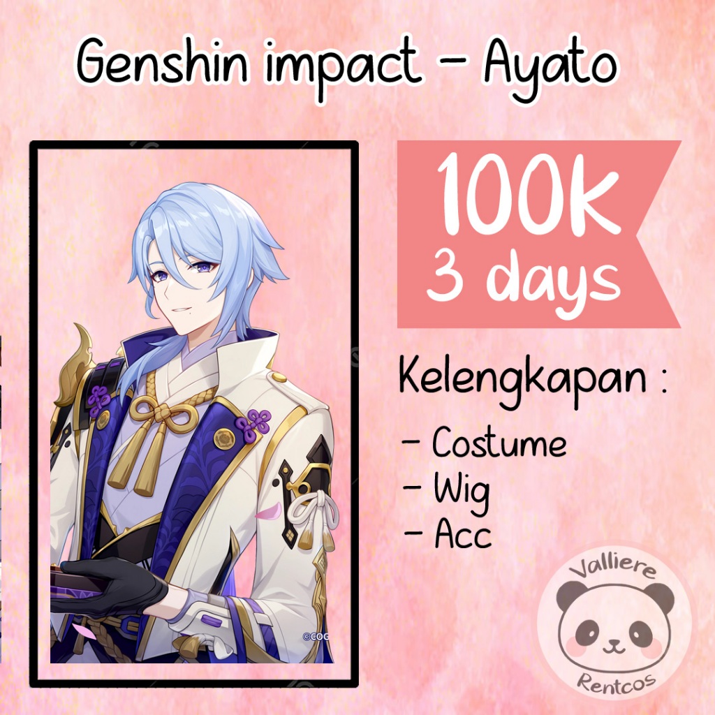 Rental kostum genshin impact ayato