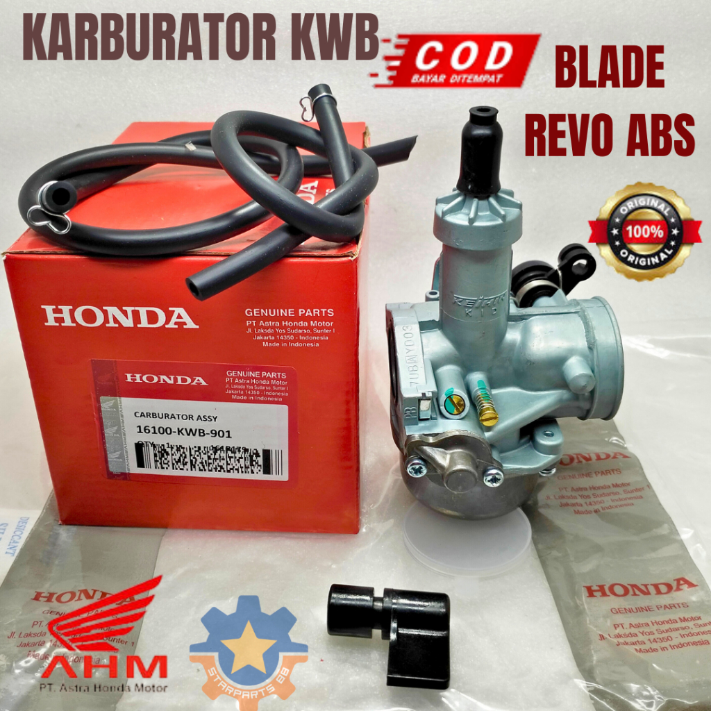 KARBURATOR 16100-KWB-922 MOTOR HONDA REVO ABS BLADE KUALITAS ORISINIL AHM ASLI KEIHIN CARBURETOR