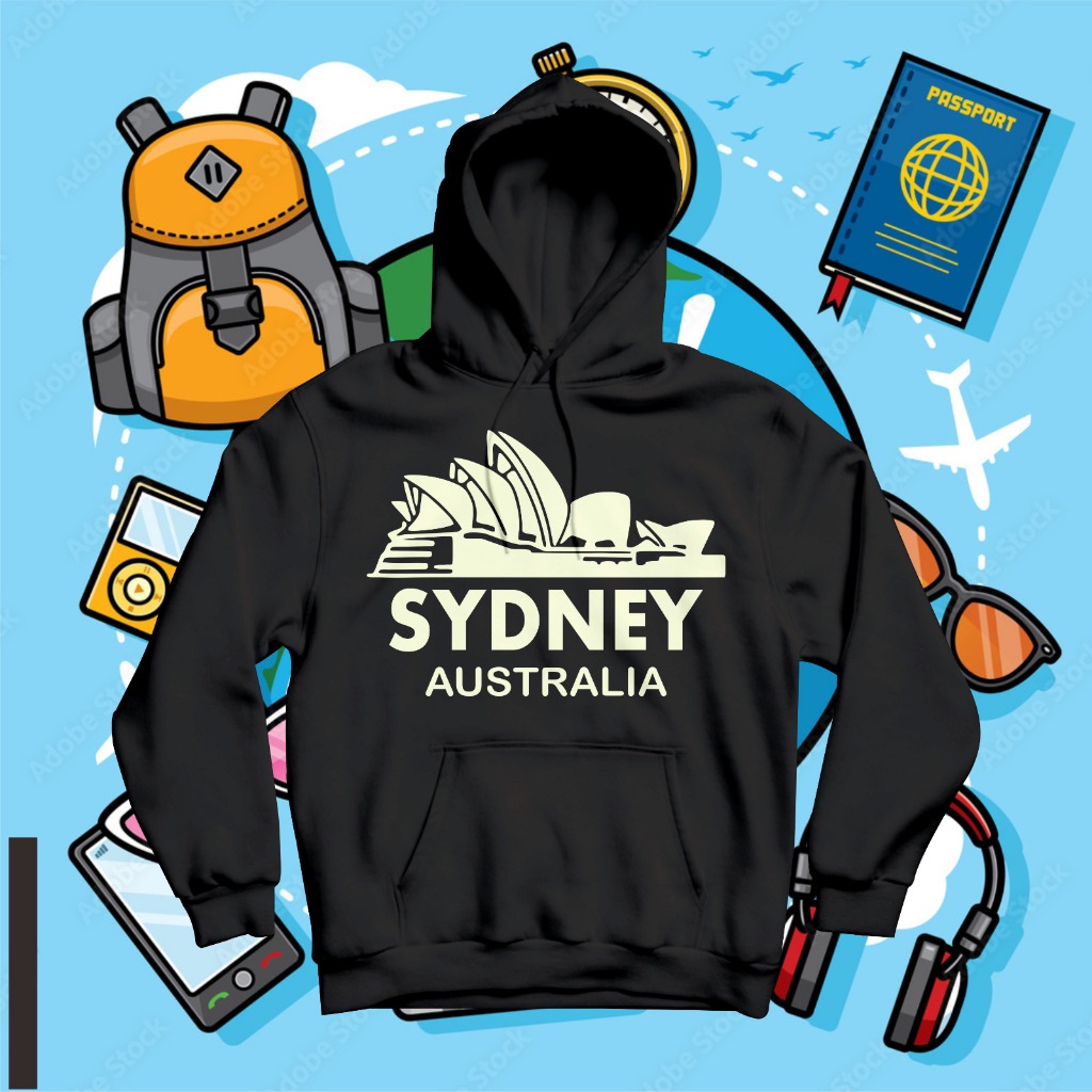 JAKET - HOODIE OLEH-OLEH AUSTRALIA SYDNEY AUSSIE - JUMPER HOODIE SUVENIR SYDNEY AUSTRALIA BATCH 1