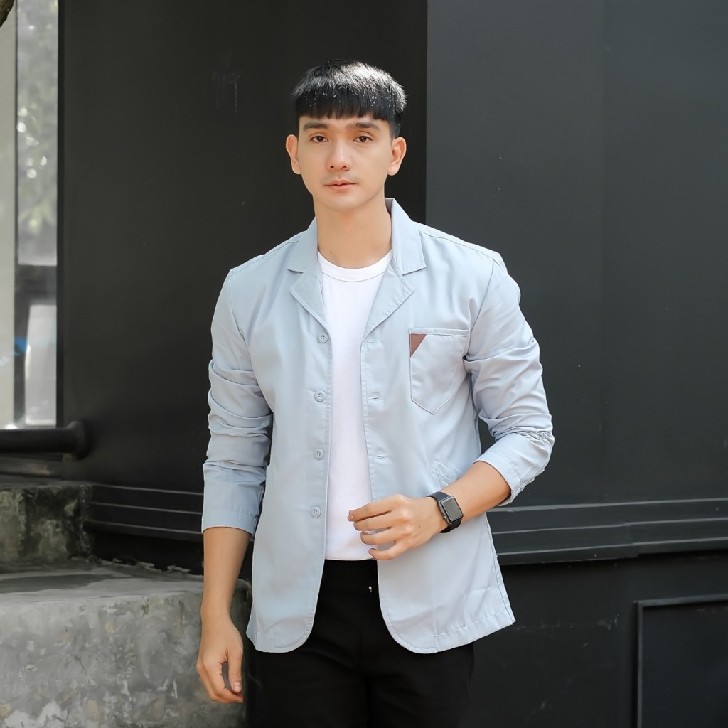 Kemeja Jas Blazer Pria Lengan Panjang Original Progress Man / Jas Blazer Dewasa Keren