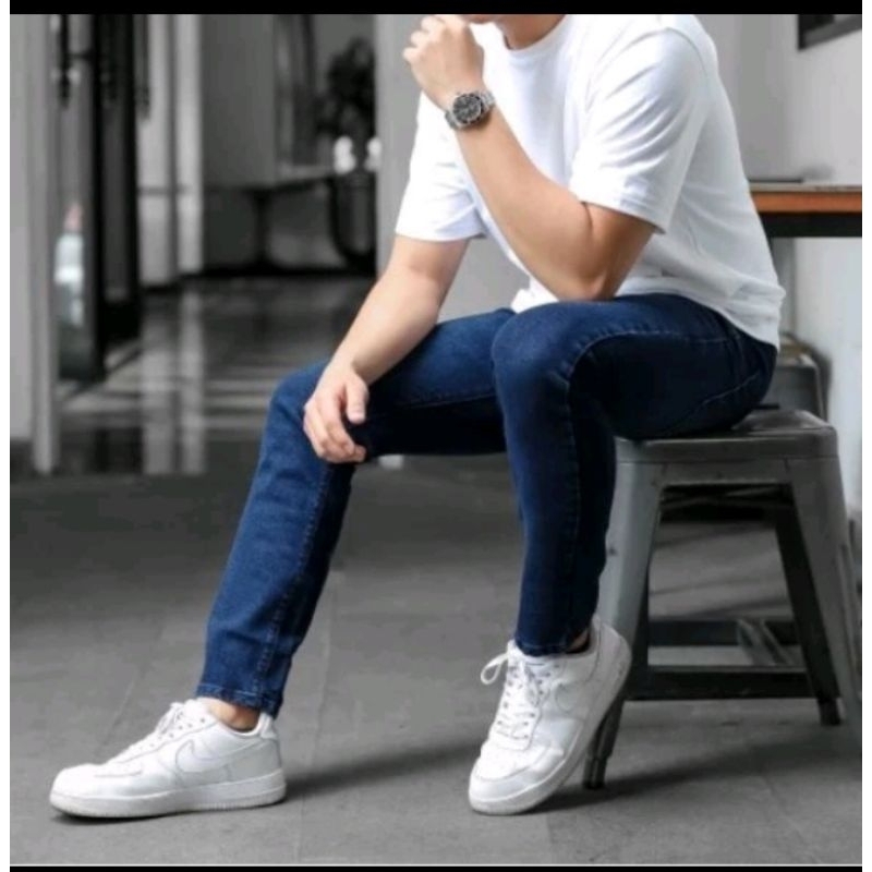 New Jeans Panjang Strech Skinny Slimfit Pria Denim Dewasa Dan Lajang