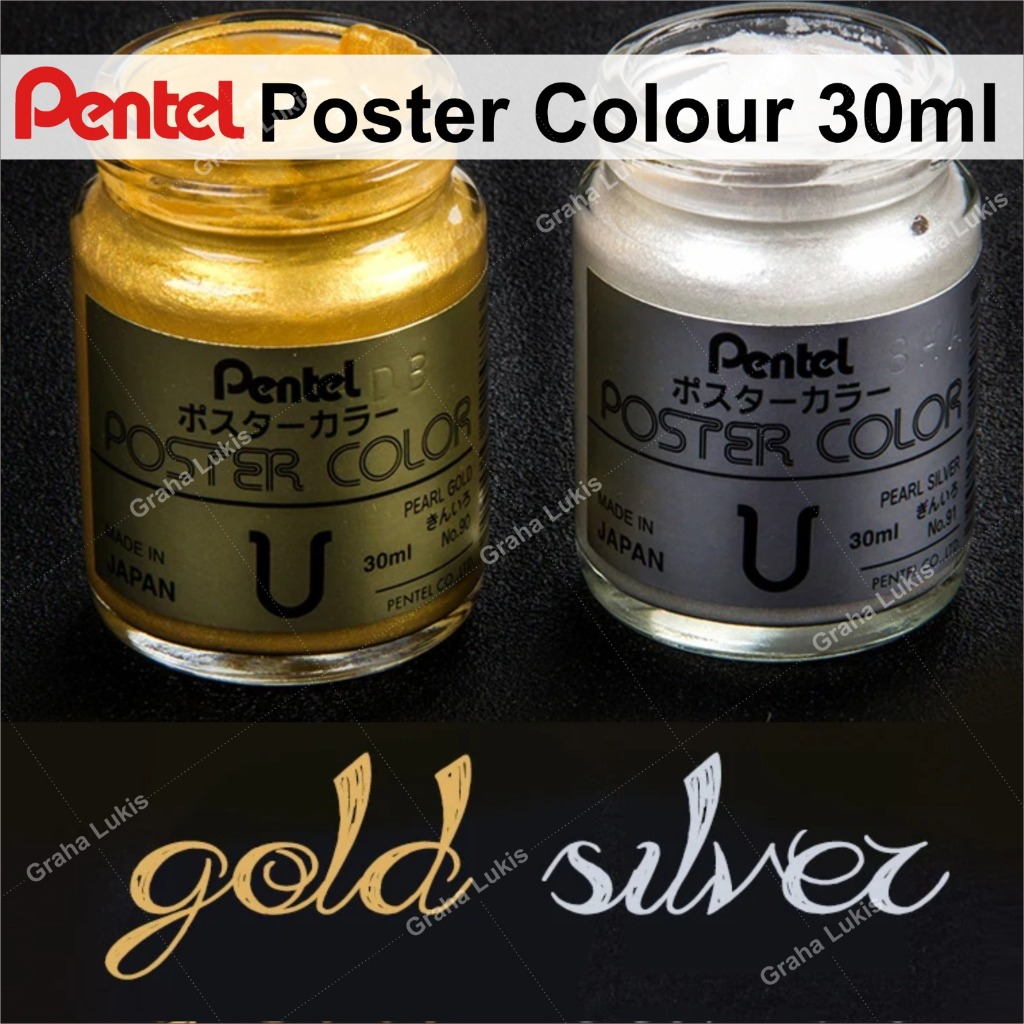 

HJK PENTEL POSTER COLORS 30ML - GOLD/SILVER - CAT POSTER