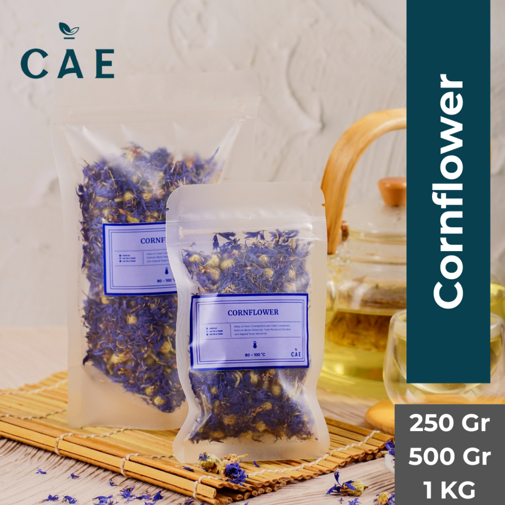 

Blue Cornflower Petals Dried Himalayan Corn Flower Bud Bunga Biru Himalaya Pure Organik Premium Natural Petal Buds 250 Gram - 1 Kg