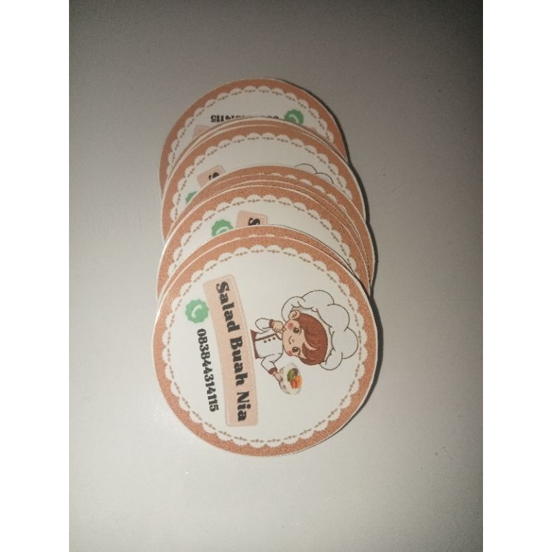 

CETAK STIKER LOGO MAKANAN UK 3 x 3 cm & 4 x 4 cm