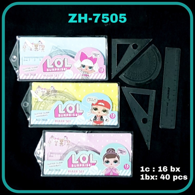 

Penggaris / garisan / ruler / mistar set lol 15 cm ZH-7505 (40)