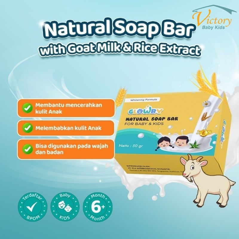 Glowby Sabun Pemutih dan Pencerah Kulit Bayi Anak 50 gr - Sabun Mandi Anak