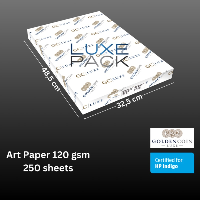 

Kertas Art Paper Golden Coin 120 gsm 120gsm A3+