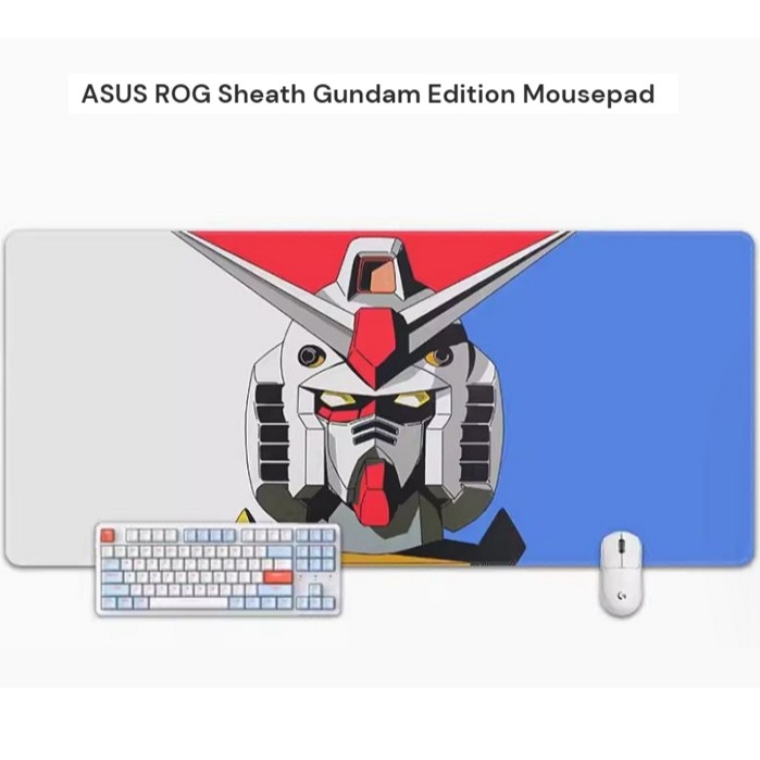Mousepad Gaming Asus ROG Gundam Oversized Keyboard Pad Custom Original