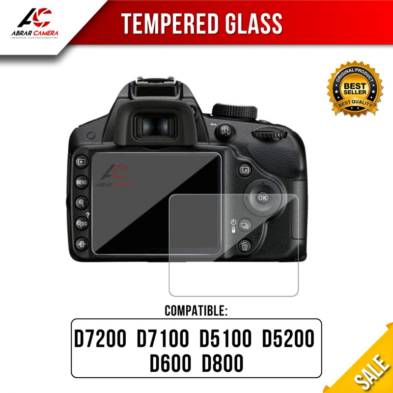 Tempered Glass Kamera Nikon D7200 D7100 D7000 D5100 D5200 D600 D800 D500 D850 D5 DF DSLR Mirrorless 