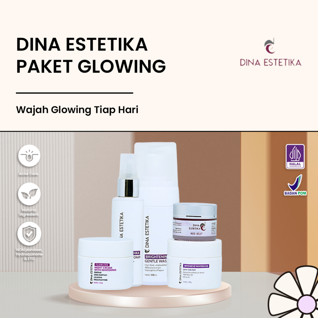 Paket Skincare Glowing Brightening Gentle Wash, Kombucha Revital Toner, Intensive Whitening Day Crea