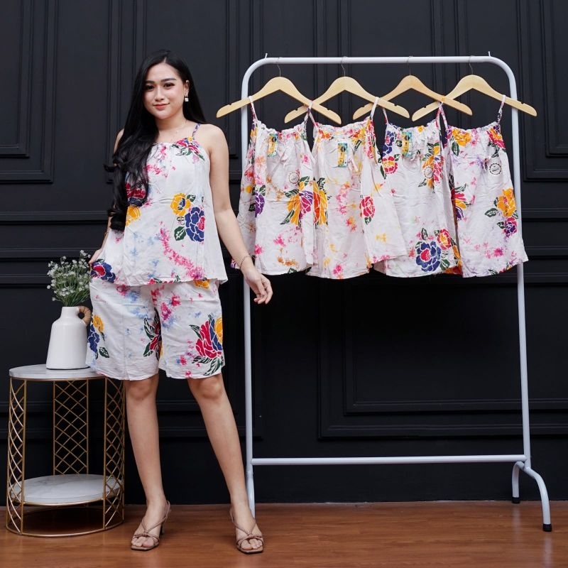 [MeeBee] Hotpant ABG Batik Cap Copar Yukensi Putih