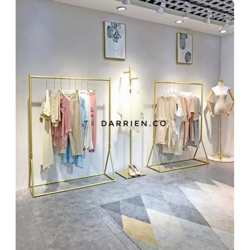 Gawangan Gantungan Baju | Display Besi Baju | Gantungan Showcase