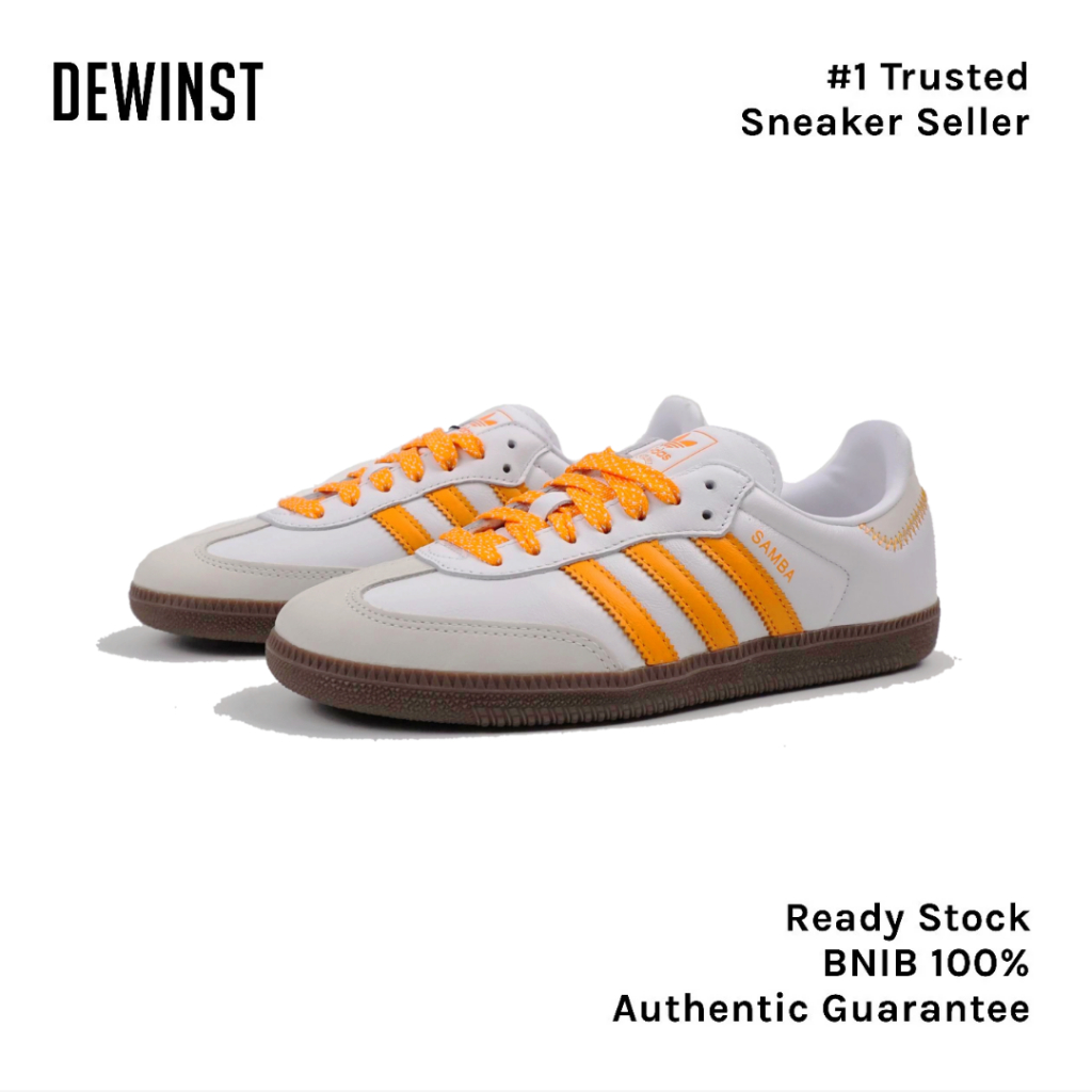 Adidas Samba OG White Equipment Orange Womens BNIB RESMI ORIGINAL