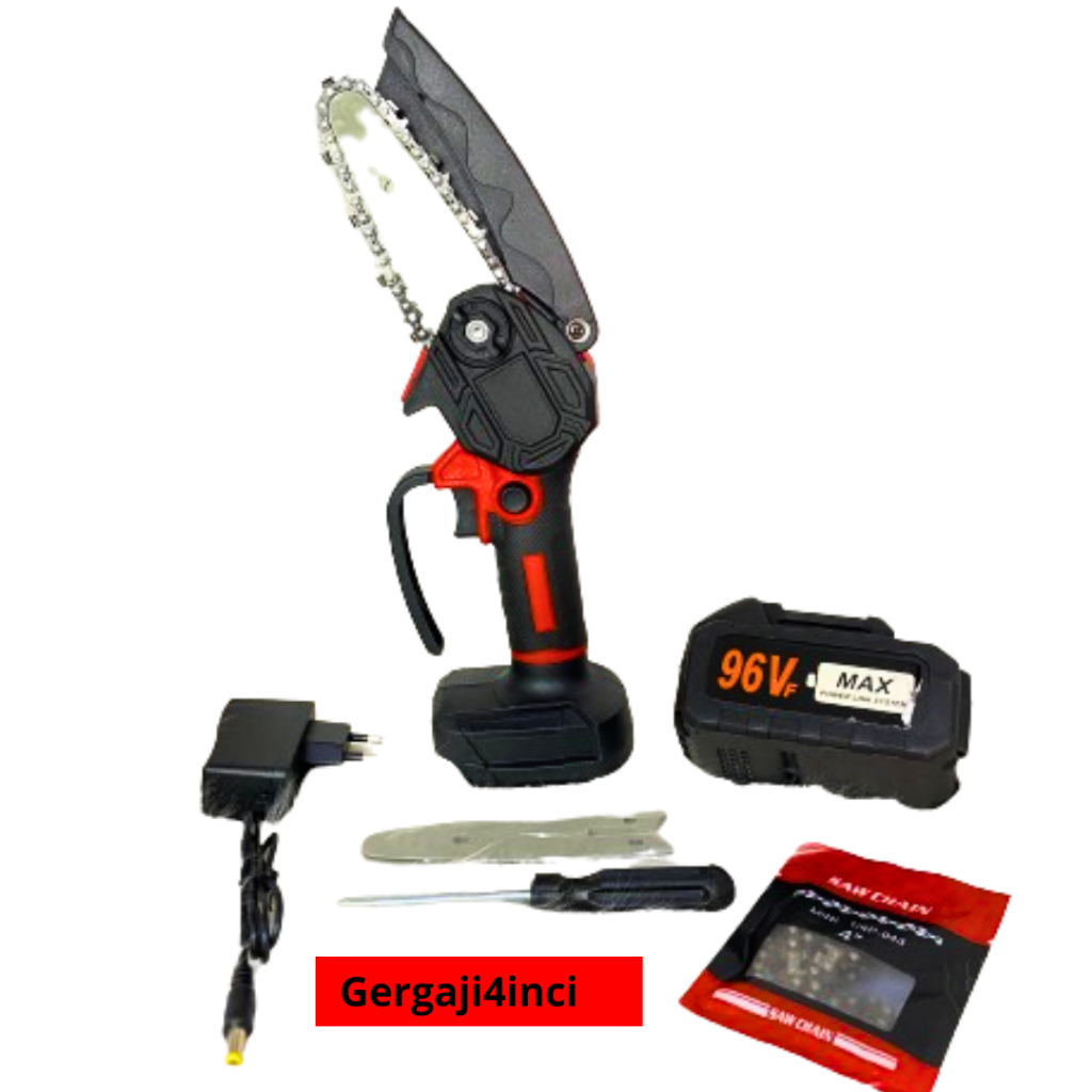 Gergaji Listrik Mini Chainsaw Listrik Tanpa Kabel Gergaji Listrik Genggam Mini Portabel Gergaji