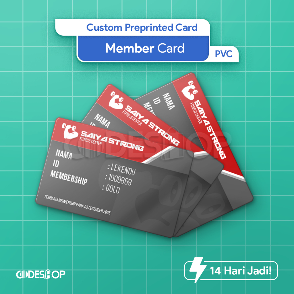 

Cetak Custom Preprinted Card Kartu Member