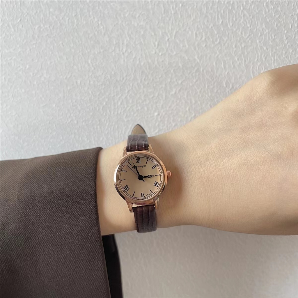 MURAH AOKEYO R55 Jam Tangan Wanita Jam Tangan Wanita Kulit Original Anti Air Tali Kulit Jam Anggun