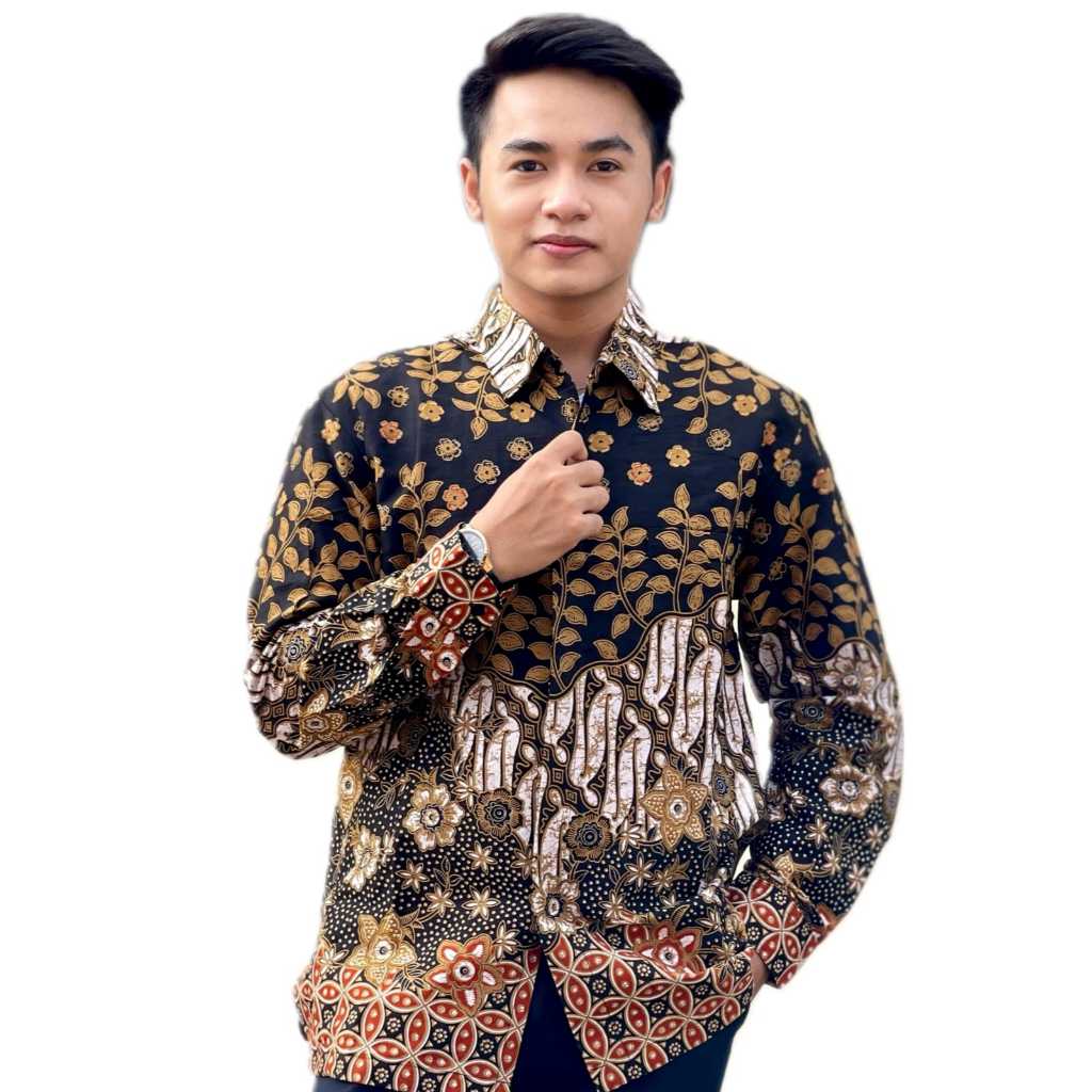 Kemeja Batik Pria Lengan Panjang Furing Motif Laskala