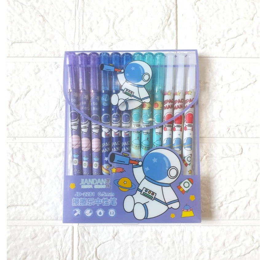 

AT (12 Pcs) Gel Pen Hapus Fancy Karakter / Pulpen Gel Hapus