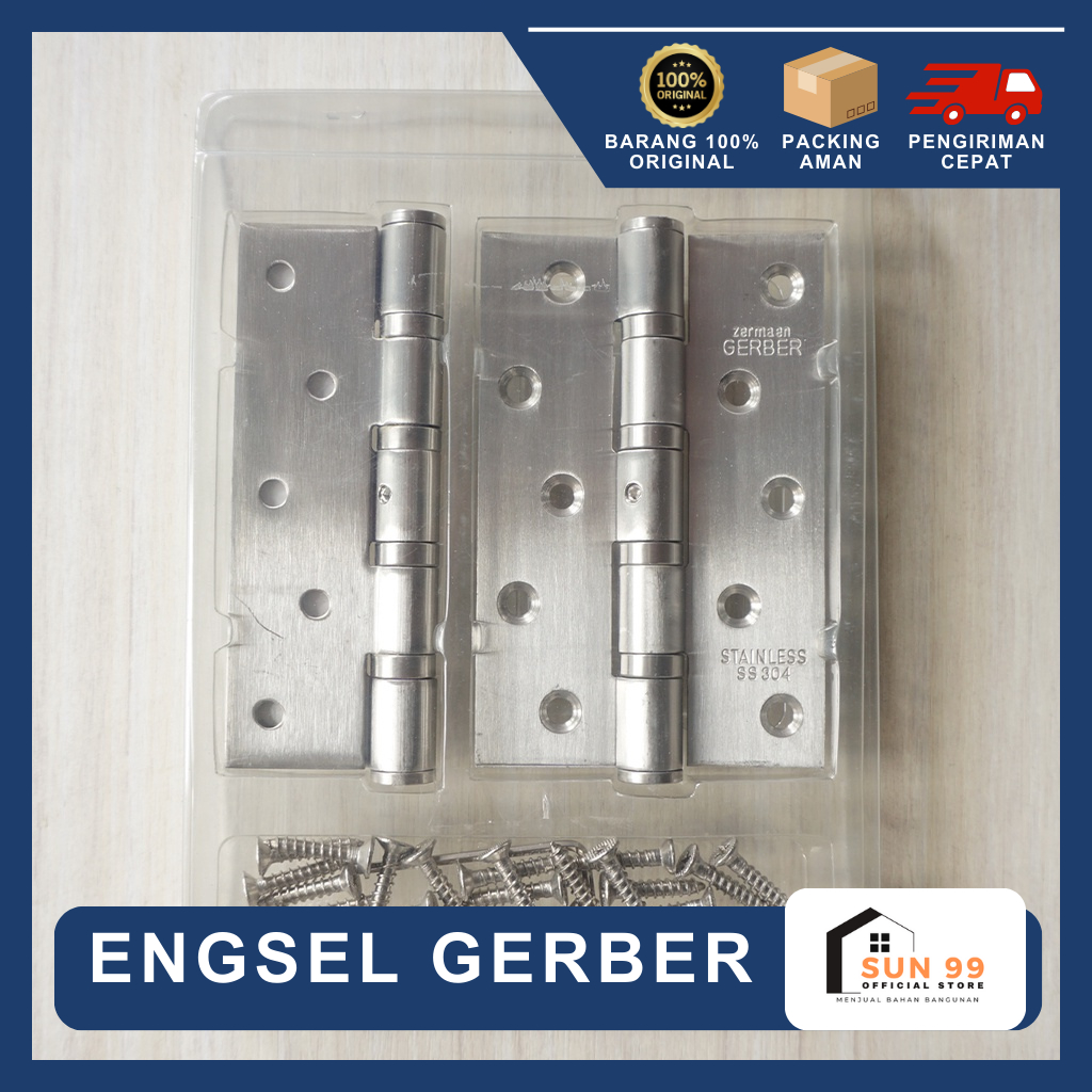 Engsel Pintu Jendela 3" s.d 5" Inch Stainless GERBER
