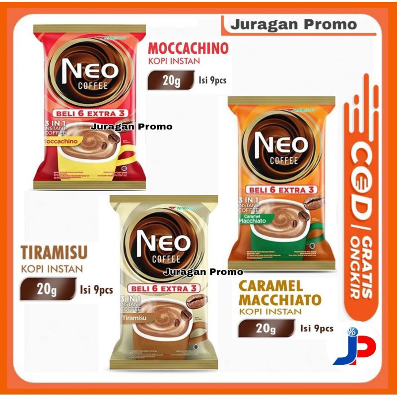 

Neo Coffe Kopi Instant 1 Pack Isi 20gr x 9Sachet