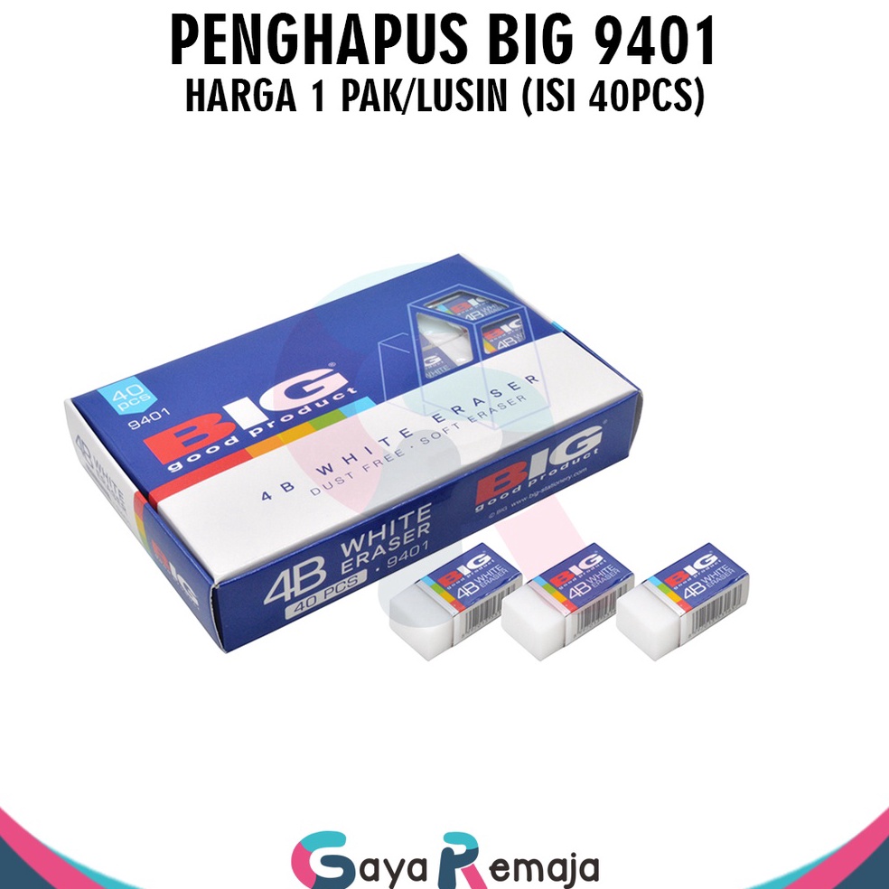 

Penghapus BIG 1 Pak Warna Hitam Putih BIG 9241 BIG 941 BIG 9242 BIG 942 KODE I8B8