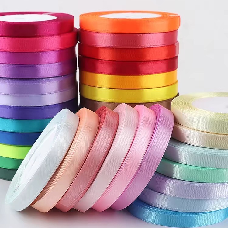 

FLOWER PITA SATIN 1 ROLL PITA KADO 1 CM PITA DEKORASI