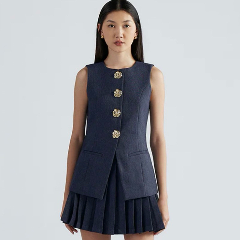 Duma Denise Vest - Denim Blue