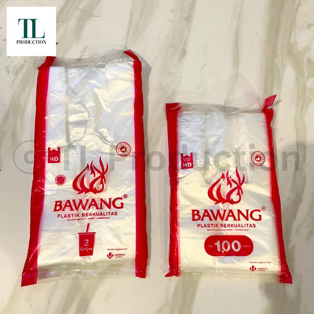 BAWANG Kantong Plastik HD 1 Cup & 2 Cup 100gram - Plastik Gelas Ukuran 1 Cup & 2 Cup / Kresek Gelas 