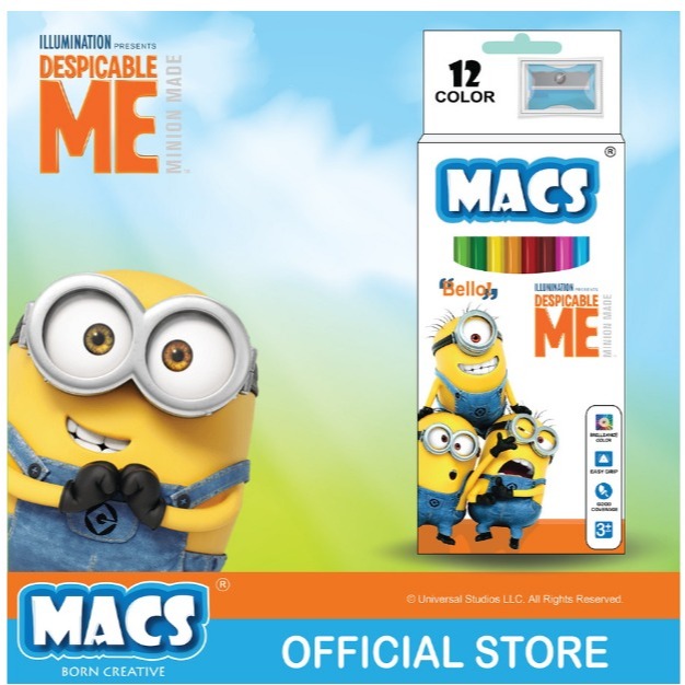 

Pensil Warna Macs Isi 24 Dan Isi 12 Free Serutan