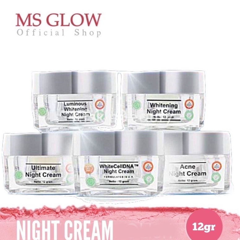 KODE Q92S Night cream ms glow  krim malam msglow original WhiteningAcneJerawatFlekLuminousultimateDa