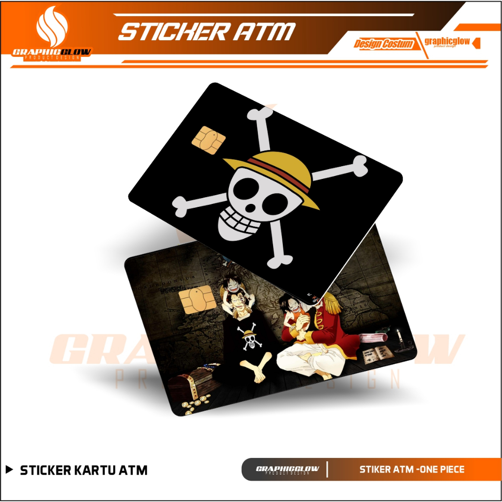 

ONE PIECE STIKER PELINDUNG KARTU SKIN CARD ATM SIM KTP E-MONEY STICKER LEM KUAT ANTI GORES ( SKIN / STICKER KARTU ATM )