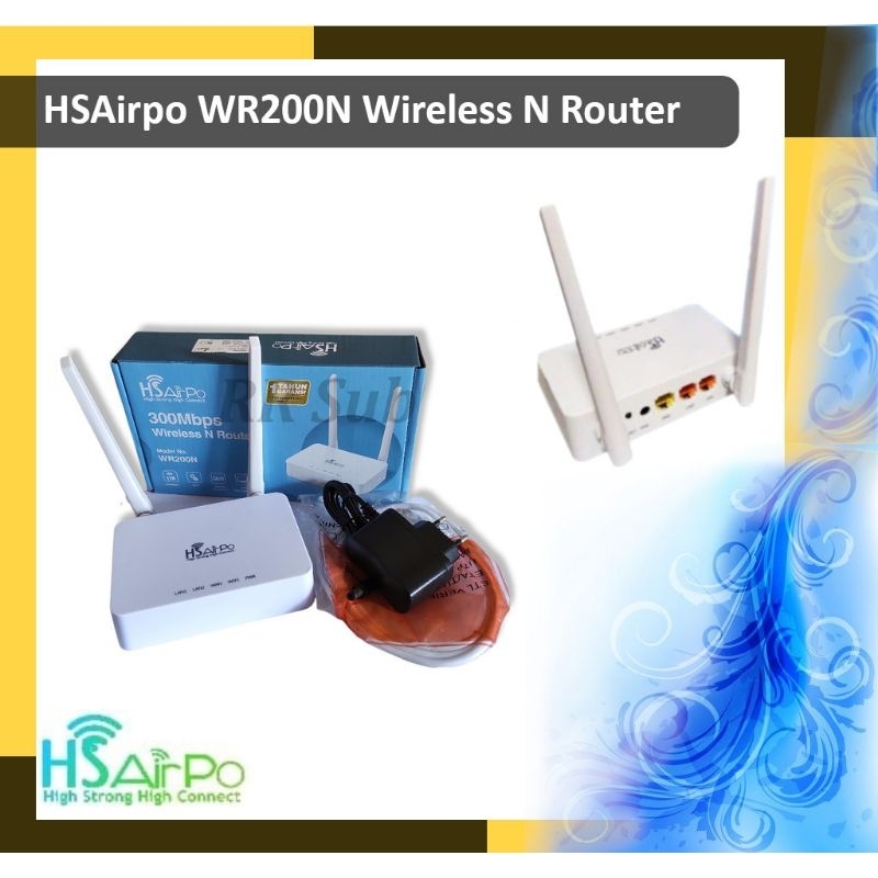 HSAirpo WR200N 300Mbps Wireless N ROUTER - Wireless/WIFI Indoor Router