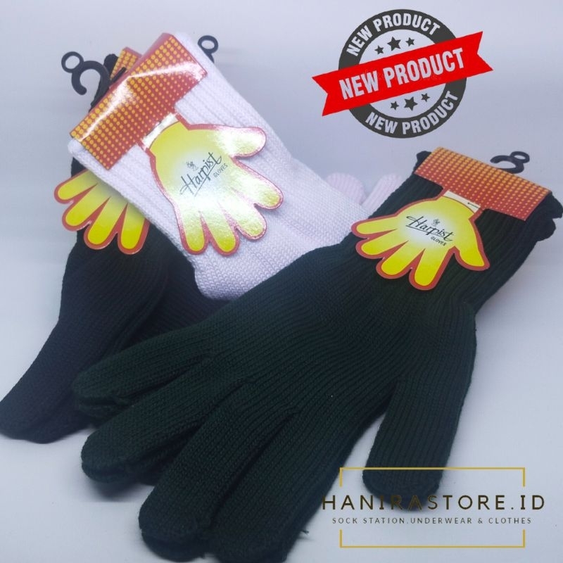 Harpist Gloves -Sarung Tangan Rajut Harpist  - Panjang -Tebal Dan Nyaman