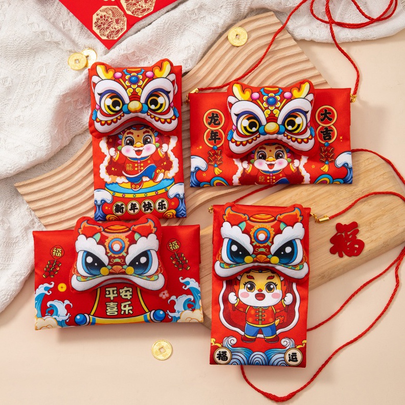 

PAKET HEMAT Angpao Kain Naga Bunyi 224 Dompet Angpao Dragon Tas Selempang Red Pocket Angpao Imlek 224 Fu Kain Chinese New Year Red Motif Tulisan Pita Terbaru