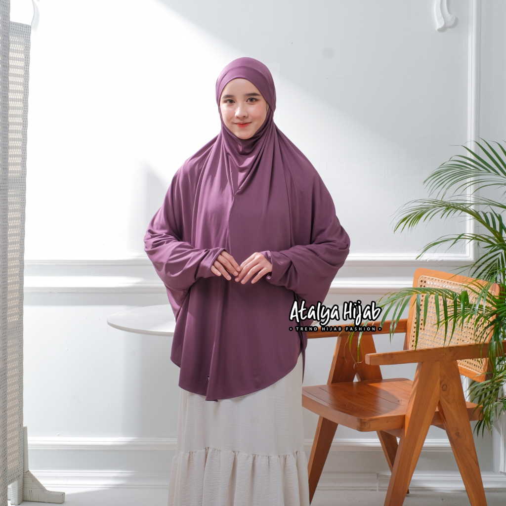 ATALYA HIJAB JILBAB FRENCH KHIMAR FANIMEY NIQAB LENGAN SYARI / KHIMAR JUMBO / CADAR TALI PREMIUM