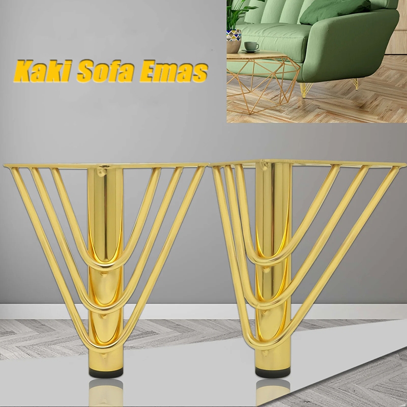 15cm Kaki Sofa Emas/Sofa Leg Heavy Duty / Kaki Kursi Besi/Kaki Furnitur Emas