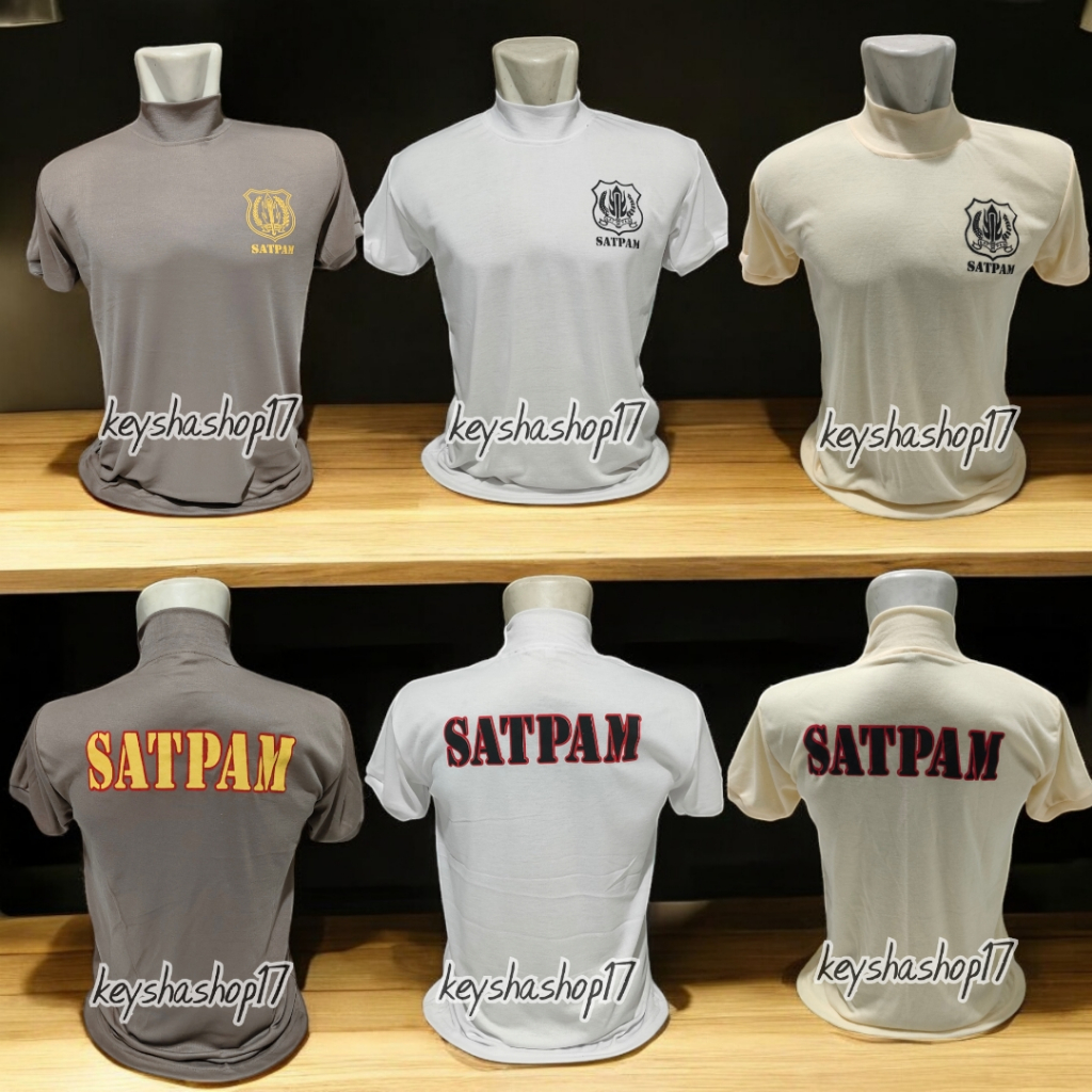 Kaos satpam model kerah tinggi