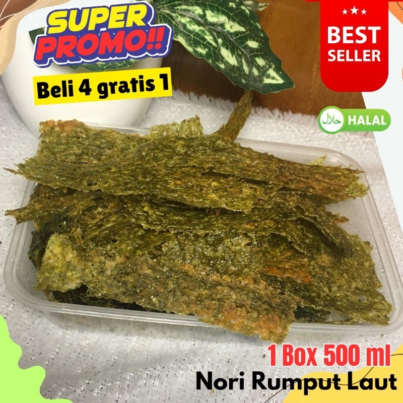 

Rumput Laut Nori 1 box 500 ml Kering Untuk Sushi Snack Panggang