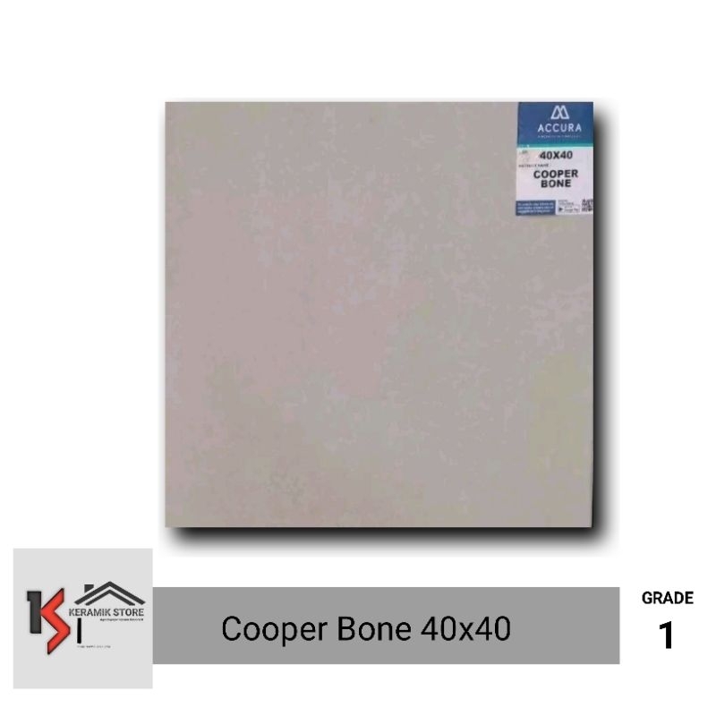 keramik 40x40 polos matt cooper bone ukuran 40x40