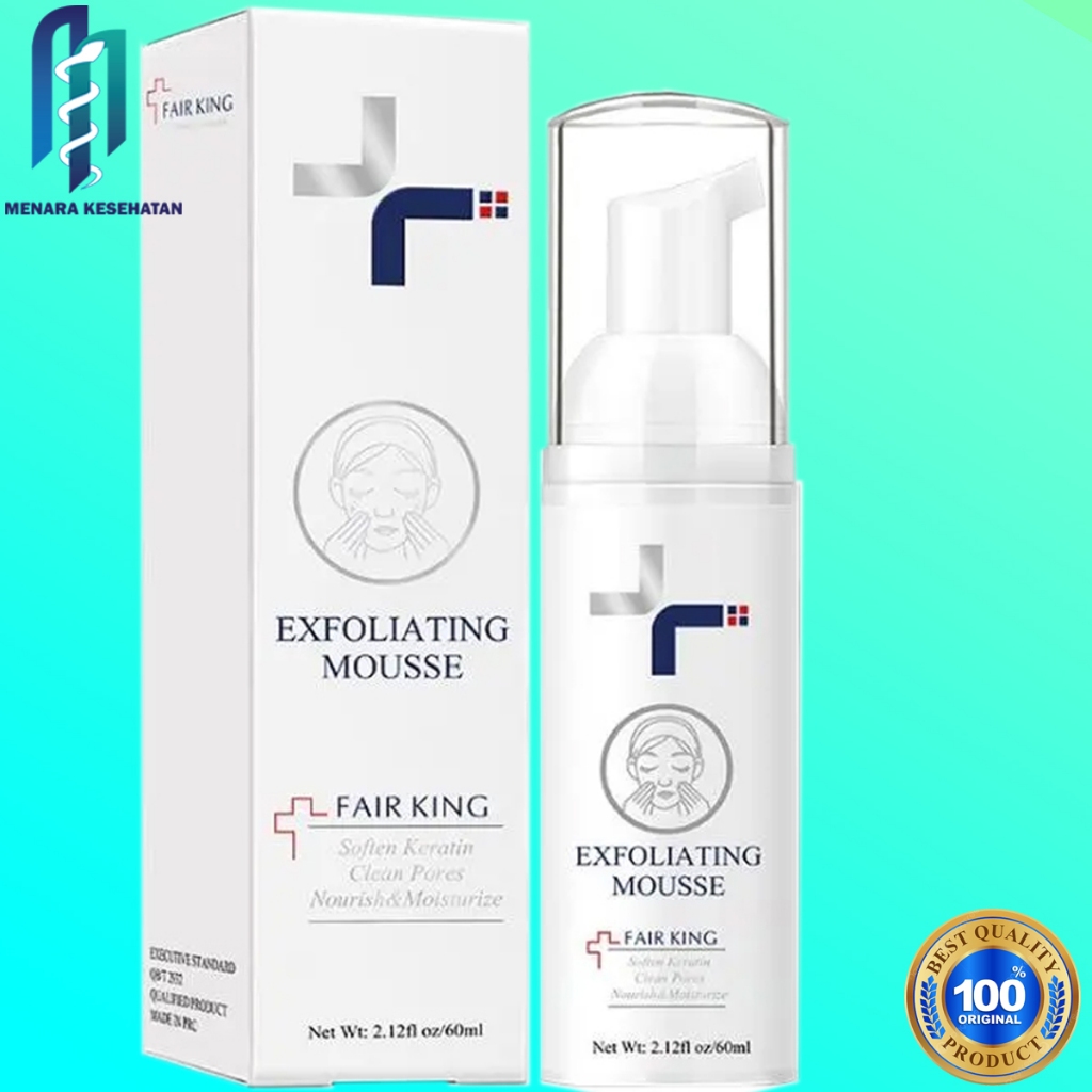Fair King Exfoliating Mousse Soften Pelembab Pembersih dan perawatan Wajah