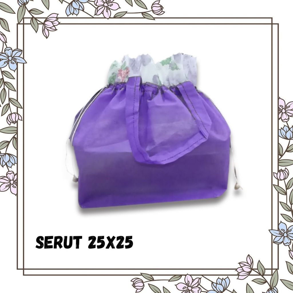 

Tas Spunbond Serut Hajatan Tipis (12pcs) Tas Kotak Nasi/ Box 25x25
