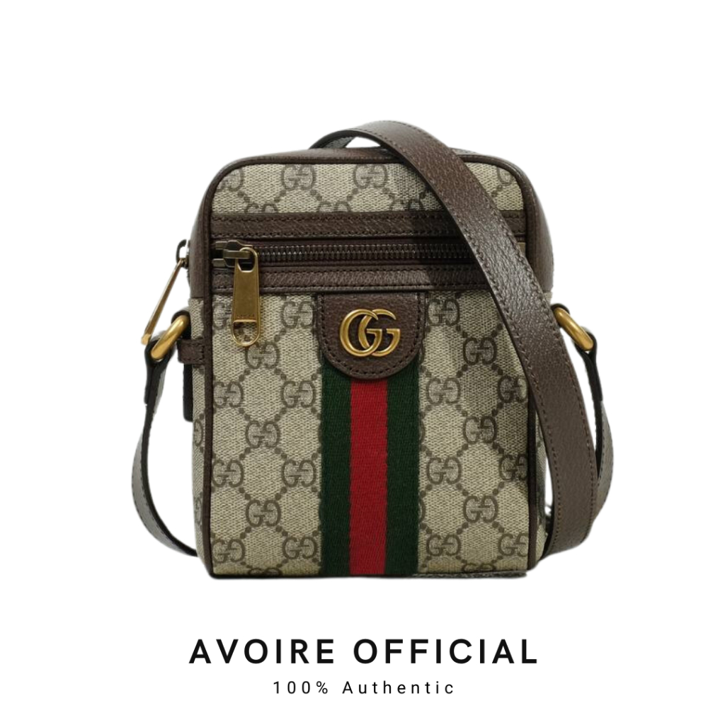 Ophidia GG Shoulder Bag in Beige Canvas