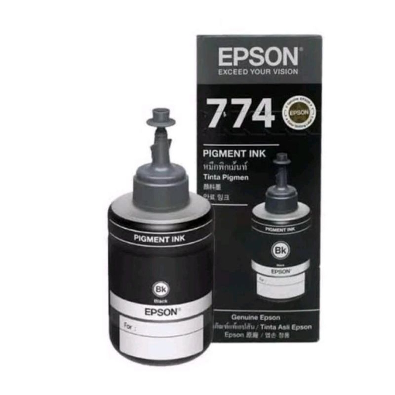 tinta 774 original epson warna hitam pigment 140ml T7741 T774 black ink pigmen M100 M105 M200 M205 L
