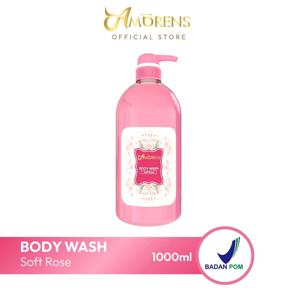 AMORENS Body Wash 1000ml  - Aroma Soft Rose [1 Liter]