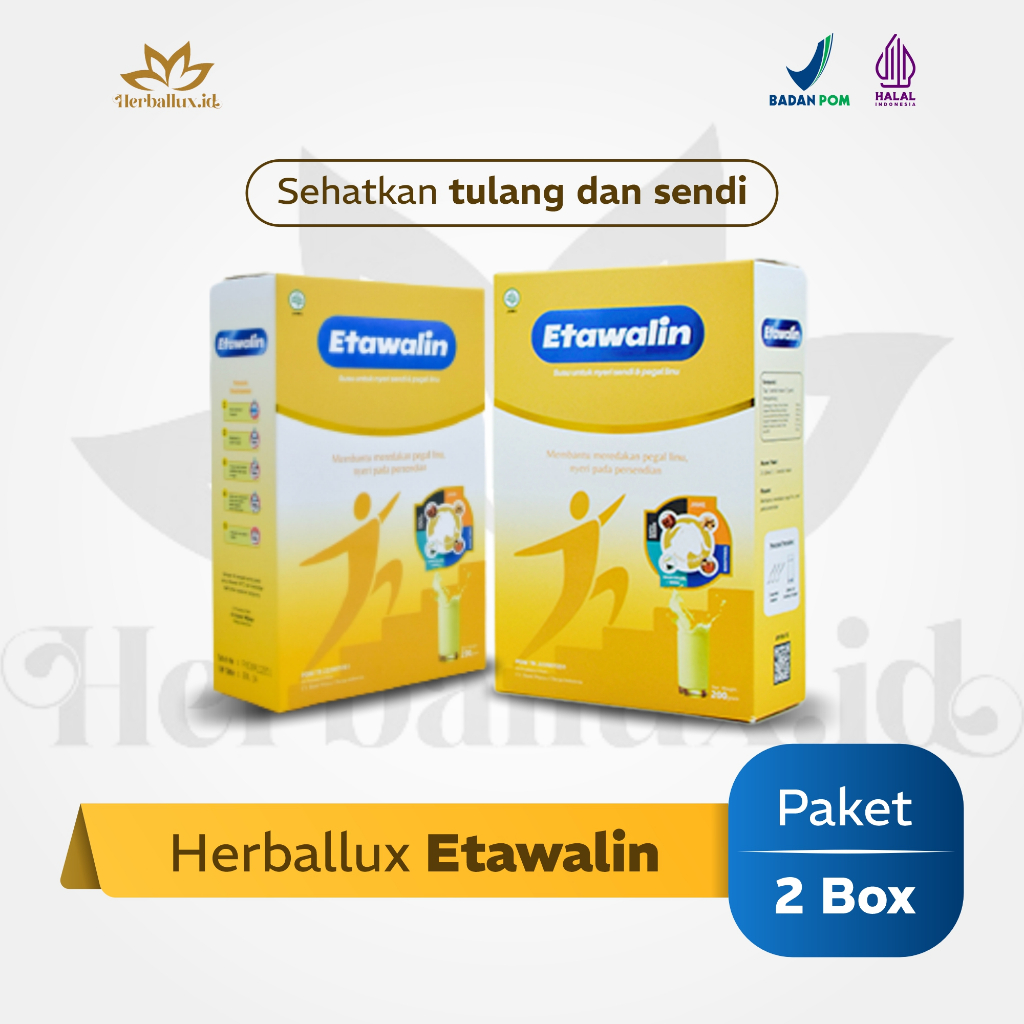 

Paket 2 Box Etawalin Sendi Sehat - Original Susu Etawalin Susu Kambing Etawa Tingkatkan Kepadatan & Kesehatan Tulang Sendi Atasi Nyeri Sendi & Osteoporosis Asam Urat Rematik Reumatik Cocok Untuk Lansia